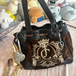 Juicy Couture Brown and Black Tote Bag